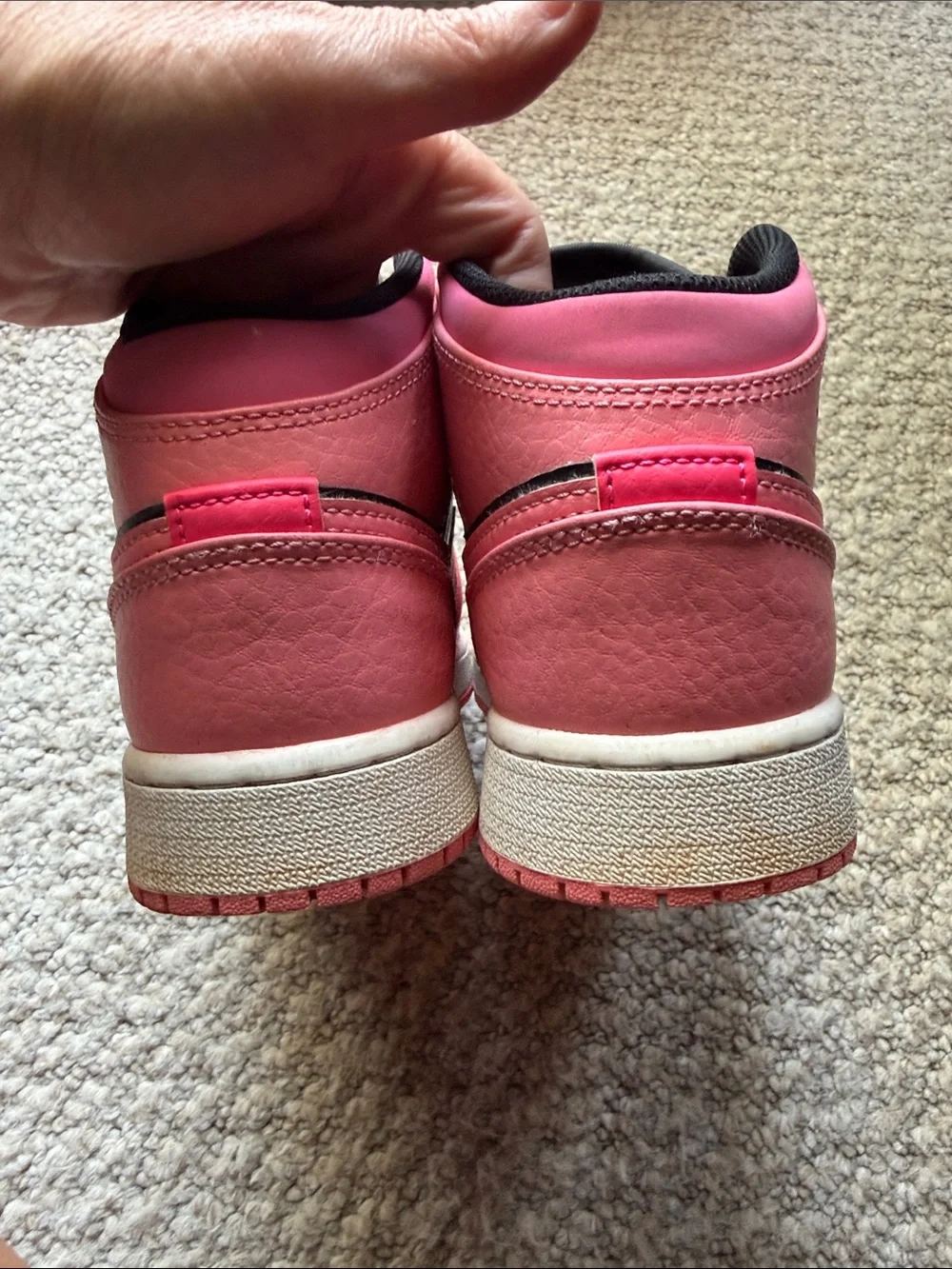 Jordan Kids' High-Top Sneakers in Pink and Black